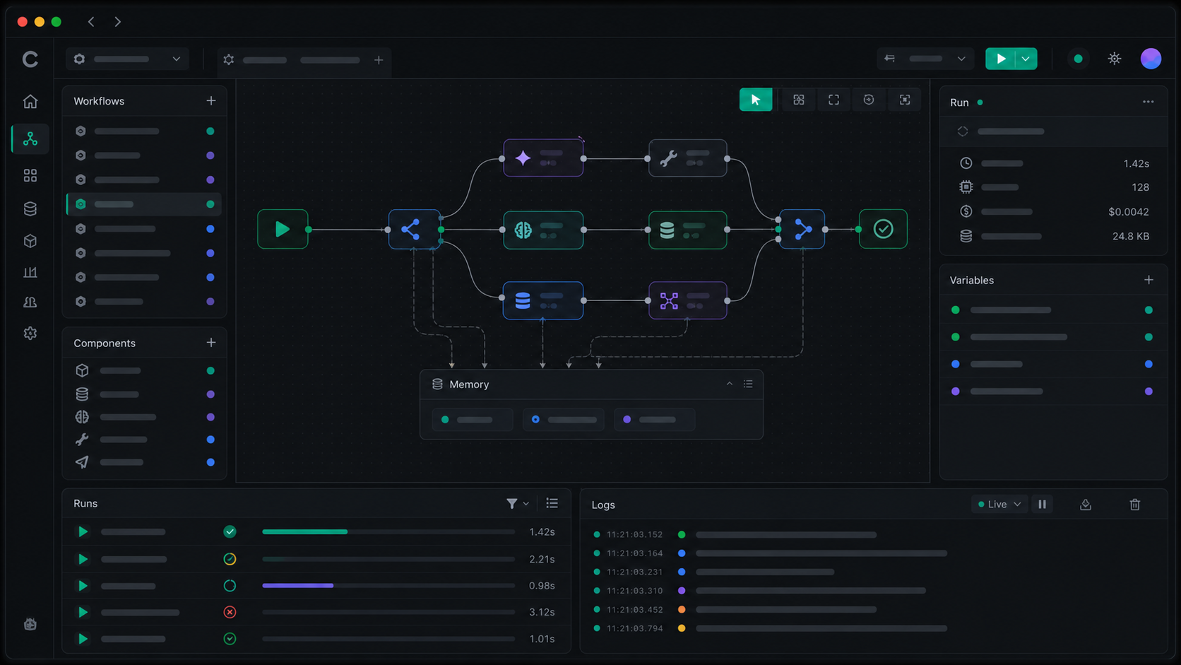 Agent orchestration workflow diagram showing nodes and edges connecting planner, researcher, and writer agents in a directed graph